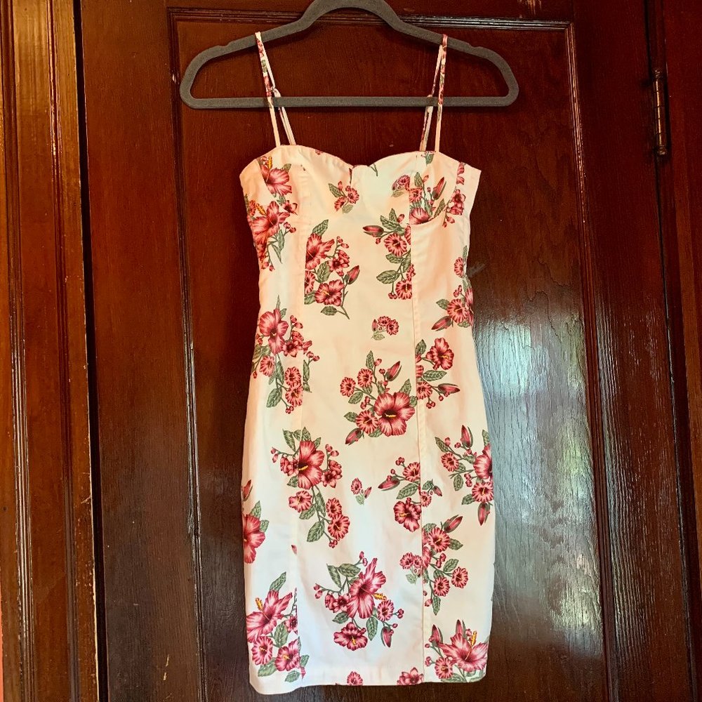 H&M floral denim dress
